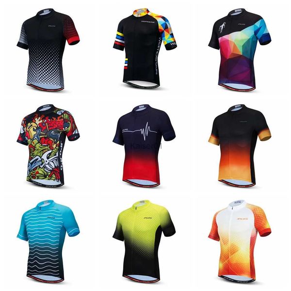 Camisetas de ciclismo Tops 2022 Jersey de ciclismo para hombre, camiseta para bicicleta de montaña y carretera, Top de verano para carreras de bicicletas, ropa para montar, uniforme, chaquetas, blanco y rojo