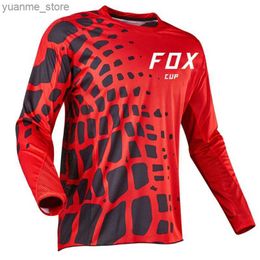 Chemises à vélo TOPS 2022 Downhill Jerseys Cup Mountain Bike Shirts Offroad DH MotoCycle Motocross Sports Vaies Racing Bike Cyling Clothing Fit Y240410