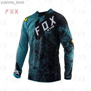 Chemises cyclables Tops 2024 Racing Down Mountain Jersey Mountain Bike Crossmax Shirt Ciclismo Mens Jersey MX Http DH Y240410