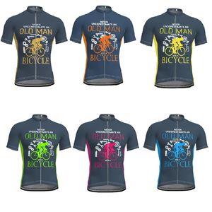 Cyclisme Chemises Tops 6 Style Hommes Manches Courtes Maillot De Cyclisme Vêtements De Cyclisme Vieux Hommes Vélo D'été Bleu Cyclisme Top Vélo Top VTT Road Wear 230820