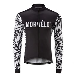 Chemises de cyclisme Tops Arrivée Morvelo Maillot de cyclisme à manches longues POO Team Automne Vêtements de vélo Maillot de vélo Vêtements VTT 230904