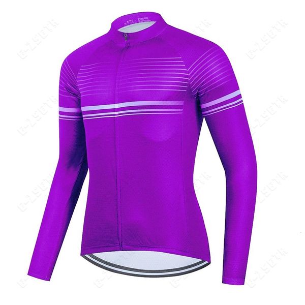 Cyclisme Chemises Tops Automne Violet À Manches Longues Hommes Maillots De Cyclisme VTT Vélo Tops Vêtements De Cyclisme Confortable Vélo Chemises Maillot Ciclismo 230417