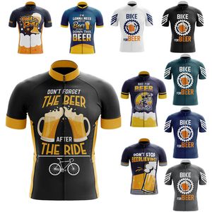 Fietsshirts Tops Bier Wielertrui Grappig Dames/Mannen Fietser Outfit Fietskleding Mtb Fiets Korte Mouw Maillot Ciclismo Para Hombre 230904