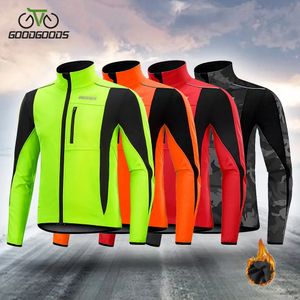 Chemises de cyclisme hauts veste de cyclisme échauffement polaire thermique veste de cyclisme vélo vtt vélo de route vêtements coupe-vent imperméable Long Jersey 231116