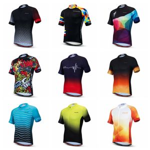 Chemises de cyclisme Tops Maillot de cyclisme Hommes Vélo Montagne Route VTT Petit Haut Été Vélo Course Équitation Vêtements Uniforme Vêtements Vestes Blanc Rouge 230828