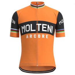 Fietsende shirts tops fietsen jersey heren met korte mouwen fietsende kleding maillot buitfiets slijtage 230820