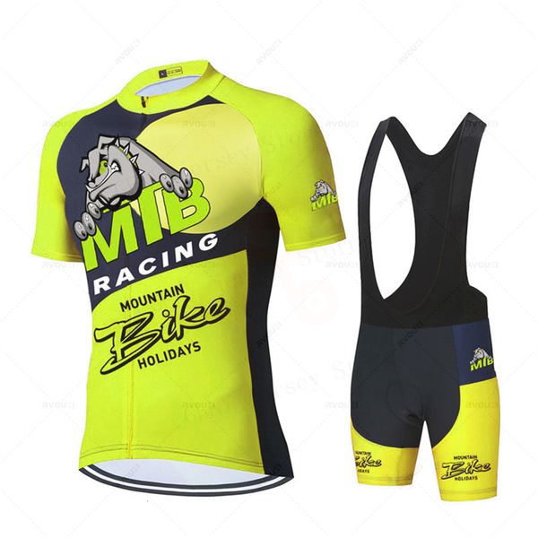 Cyclisme Chemises Tops Chien Costume Hommes Jersey Ensembles D'été Vtt Vêtements VTT Porter Des Vêtements De Vélo Maillot Ciclismo Hombre 230712