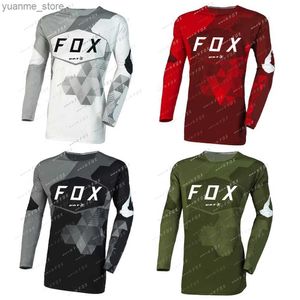 Cycling-shirts bovenaan downhill jersey vleermuis shirts camiseta offroad dh quick-dry motorcross motorfiets jersey maillot ciclismo hombre y240410