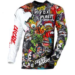 Fietsshirts Tops Foxplast Motocross Jersey Sneldrogend Lange mouw Downhill Mountainbike MTB Shirts Offroad motorfiets motorcrosskleding 230906