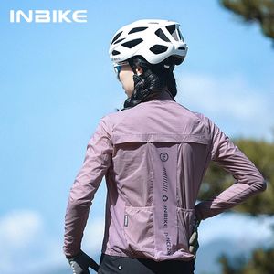 Chemises de cyclisme hauts INBIKE coupe-vent à manches longues pour femmes vêtements de vélo pour l'équitation vestes de vélo de route coupe-vent légères avec poches 231115