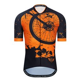 KEYIYUAN Wielershirt Heren Mountainbike tops met korte mouwen Ademende fietsshirts Road MTB-kleding Abbigliamento Ciclismo 230904