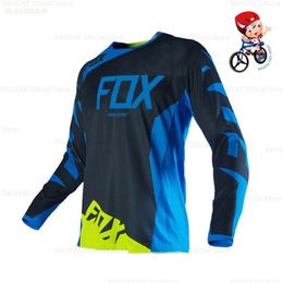 Chemises à vélo sur les enfants jerseys de motocross secs rapides Downhil Mountain Bike DH Shirt MX Motorcycle Cyling Clothing Ropa pour garçons M223J