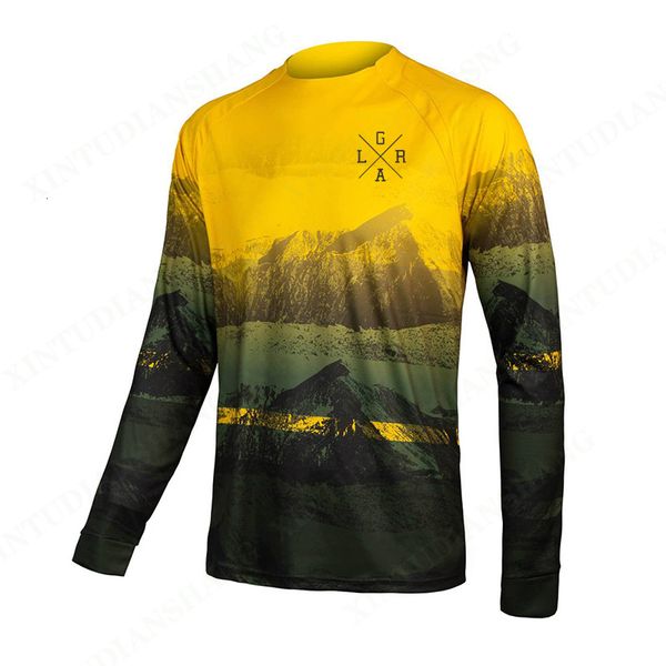 Camisetas de ciclismo Tops Camiseta de descenso para hombre de jinete suelto MTB BMX Mountain Endurance Race Bike shirt Cross country DH motocicleta ropa deportiva 230705