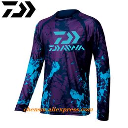 Ciclismo Camisas Tops Homens Roupas de Pesca Ultrafino Manga Longa Protetor Solar Antiuv Respirável Casaco Camisa de Verão Tamanho XS5XL Jaqueta 230728