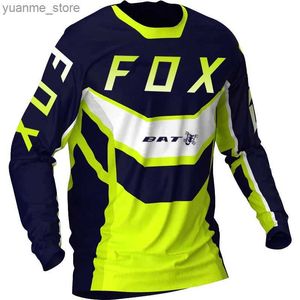 Chemises cyclables Tops Homme en descente en downhill Jersey à manches longues Camiseta Bat Shirt Off-Road Motorcycle Bélo de montagne Jersey Motocross Clothing Y240410