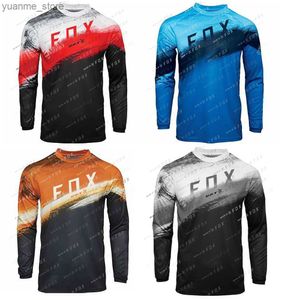 Chemises cyclables Tops Mens Downhill Jersey Bat Mountain Bike Jersey Offroad Dh Motorcycle T-shirt Motocross Sports Varières Sports Maillot Ciclista Y240410