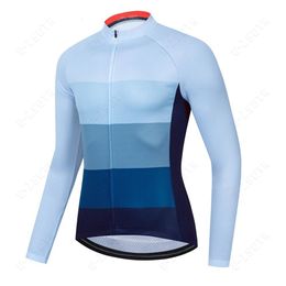 Cyclisme dessus de chemise hommes Long Jersey automne vêtements blanc vélo manches équipe vélo vêtements Mallot Ciclismo Hombre 230824