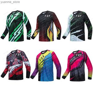 Chemises à vélo Tops Mens Motocross Mountain T-shirt Downhill Jersey Motorcycle Bat Man Maillot Ciclista Y240410