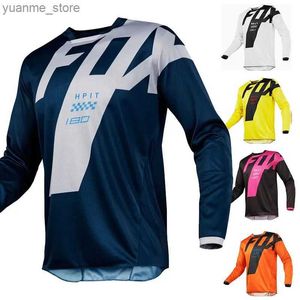 Cycling shirts bovent bovenaan Motorcycle Mountain Bike Team downhill Jersey Hpit Offroad DH MX Bicycle Locomotive Shirt Cross Country Mountain Jersey Y2404Y240418Y5CD