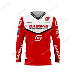 Chemises de cyclisme Hauts VTT GasGas Enduro Moto VTT Équipe Descente Jersey Offroad DH MX Vélo Locomotive Chemise Cross Country Mountain 230804