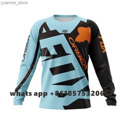 Chemises cyclables Tops Orbea Mens Enduro Short Jersey Camiseta Bike Shirt Team Cycling Downhill T-shirt DH Off-Road Bicycle Motocross Maillot Y240410