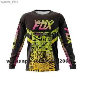 Chemises cyclables Tops Orbea Summer Road Motocross Shirt Men Brewable Mountain Bike Long Mancheur Racing Strying à séchage Jersey 2023 Y240410