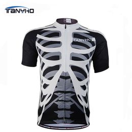 Radfahren Shirts Tops Outdoor Sport Kurzarm Tanhyo Jersey Bicicleta Jacke Fahrrad Bike Skeleton TANY110 230620