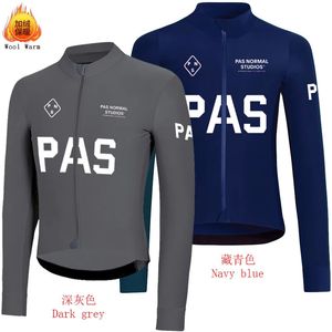 Cyclisme dessus de chemise PAS à manches longues Jersey vélo hiver thermique polaire vêtements vêtements de vélo bavoir pantalon Ciclismo vestes 231009