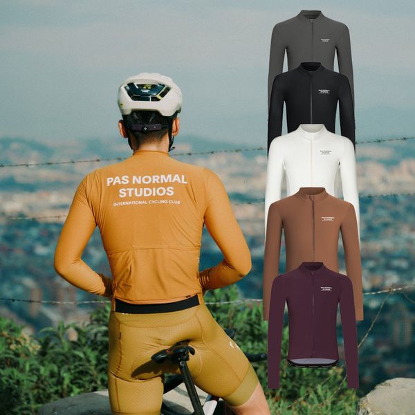 Chemises de cyclisme Tops PAS NORMAL STUDIOS Maillot de cyclisme sur route d'été PNS Hommes à manches longues Vêtements de vélo de course de montagne Chemise à séchage rapide pour homme 230804