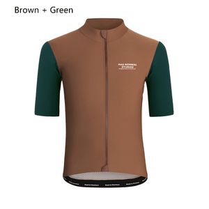 Fietsshirts Tops PNS Zwart Topkwaliteit wielertrui met korte mouwen Pro Team Race Cut Lichtgewicht voor zomerkleding Fietskledingshirt 230824