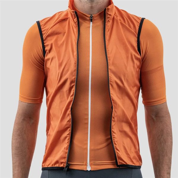 Chemises de cyclisme Tops Pro maillot de cyclisme coupe-vent gilet de cyclisme homme vêtements de vélo gilets coupe-vent Chaleco Ciclismo gilet sans manches pour hommes 231124