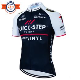 Cyclisme Chemises Tops QUICK STEP Manches Courtes Hommes Maillot De Cyclisme Respirant VTT Maillot Ciclismo Sports De Plein Air Bib Pant Été Vélo Vêtements 230625