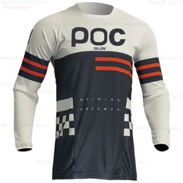 Cyclisme Chemises Tops RAUDAX POC Hommes Cyclisme Motocross Maillot Downhil VTT DH Chemise MX Moto Vêtements Ropa pour Garçons VTT T-Shirts 230625