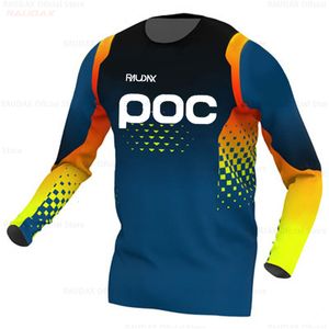 Fietsshirts Tops RAUDAX POC Heren Downhill Jerseys Lange Mouwen MTB Bike Shirts Offroad DH Motor Jersey Motocrosswear Fietskleding T-Shirts 230619