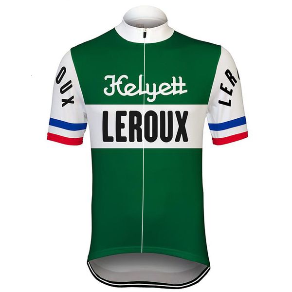 Chemises de cyclisme hauts maillot de cyclisme rétro vert-manches courtes vêtements de vélo vêtements de vélo France 230904
