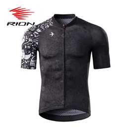 Camisetas de ciclismo Tops RION Hombres Ciclismo Jersey Motocross Mangas cortas Tops Bicicleta Retro MTB Camisa de descenso Equipo de bicicleta de carretera Otoño Deportes Hombres Ropa 230227