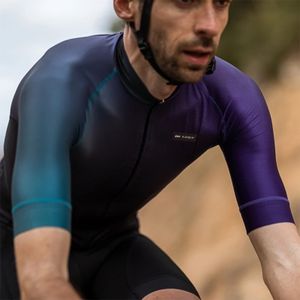 Cyclisme Chemises Tops RISESBIK Hommes Maillot Cyclisme Fermeture Éclair Poche À Manches Courtes Vélo Jeresy Vélo Vêtements Silicone Antidérapant Ropa Maillot Ciclismo 230804