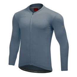 Cyclisme chemises hauts Santic hommes maillot manches longues ajustement confortable protection solaire vélo de route vtt maillots 230612