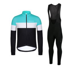 Cycling shirts bovenaan Spexcel est topkwaliteit heren winter thermische fleece fietsentrui en slabbibbroek set warme fleece stof met zip pocket 230309