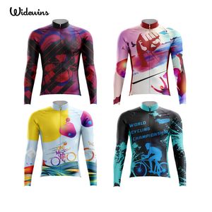 Chemises de cyclisme Tops Vélo d'été à manches longues Résistant aux ultraviolets Respirant Ajustement serré Jersey Costume Vêtements avec poche Mountain 230825