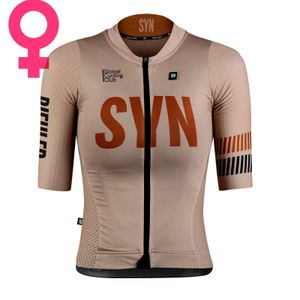 Cyclisme Chemises Tops Été Respirant Cyclisme Maillot à manches courtes Femmes SYN Femme vêtements de vélo Vêtements colorés Équipe de course Équitation Vélo Chemises 230616