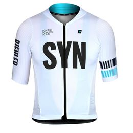 Fietsshirts Tops Zomer SYN Team Wielershirt voor mannen Biehler SYNDICATE Fietsshirt met korte mouwen Fiets Sport Fietsshirts 230616