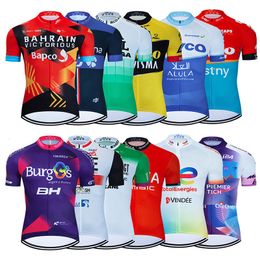 Wielrenshirts Tops Team Cycling Pro Jersey Frankrijk Mountainbikekleding MTB T-shirt Fietskleding Sneldrogend Heren Kort Maillot Sportkleding 230625