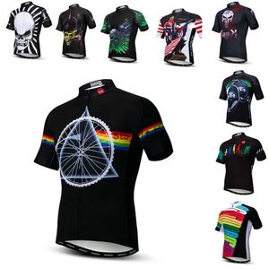 Fietsende shirts Tops Weimostar grappige fietsjersey mannen zomer MTB Bike Jersey Anti-UV fietsen shirt racen Sport Bicycle Clothing Road Cycle Wear T230303