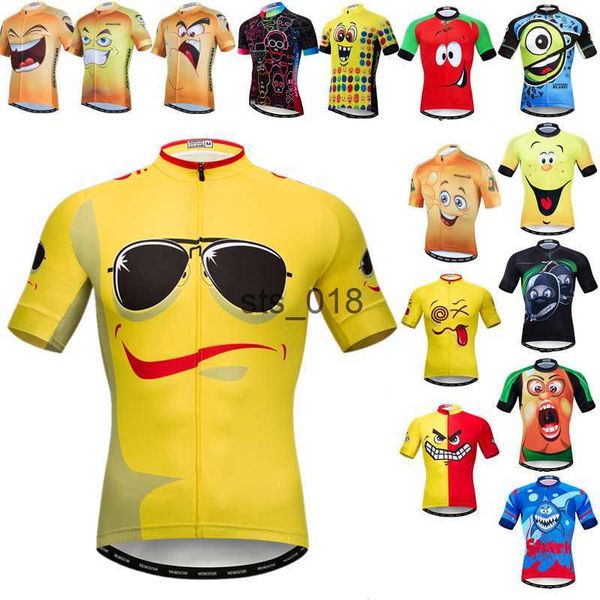 Chemises cyclables Tops WEIMOSTAR TOP JAUNE Cycling Jersey Funny Men's Bicycle Cyling Clothing Tops