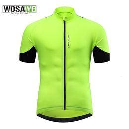 Cycling Shirts Tops WOSAWE Men's Cycling Jersey Short Sleeves Breathable Cool Bicycle Bike Shirt Summer Quick Dry MTB Road Biking Jersey Men 230815