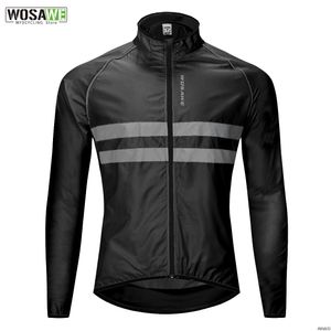 WOSAWE veste de cyclisme réfléchissante haute visibilité maillot multifonction route vtt vélo coupe-vent manteau de pluie à séchage rapide coupe-vent 230213