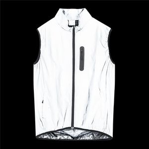 Cyclisme Chemises Tops WOSAWE Veste Réfléchissante Ensemble Nuit Glowing Bomber Veste VTT Vélo Coupe-Vent Voyage Sport Manteau Vélo Vêtements Gilet De Sécurité 230609