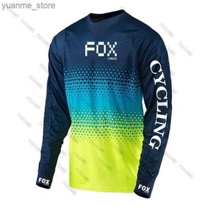 Chemises cyclables Tops Xamo Road Motocross Shirt Men Breamable Mountain Bike Long Manches Racing Professionnel Jersey à séchage rapide Y240410