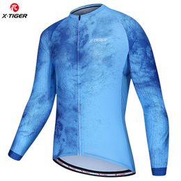 Fietsshirts Tops XTiger Heren Lange Mouw Jerseys Sneldrogend MTB Fietskleding Maillot Ropa Ciclismo Sportkleding Fietskleding 230907